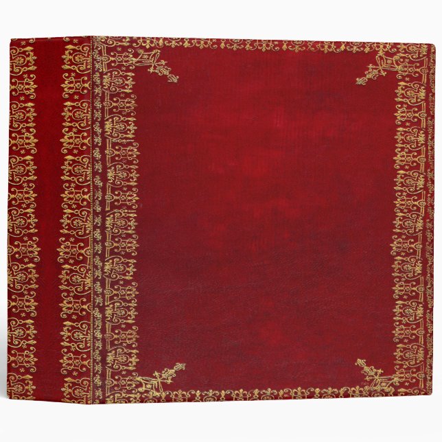 Falln Red And Gilded Gold Book Binder (Front/Spine)