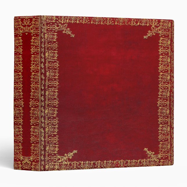 Falln Red And Gilded Gold Book Binder (Front/Spine)
