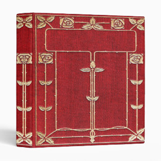 Falln Red and Gold Rose Vines Book Binder