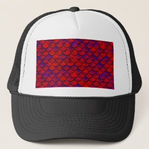 Falln Red and Purple Scales Trucker Hat