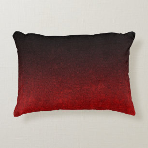 Falln Red & Black Glitter Gradient Decorative Pillow