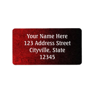 Falln Red & Black Glitter Gradient Label