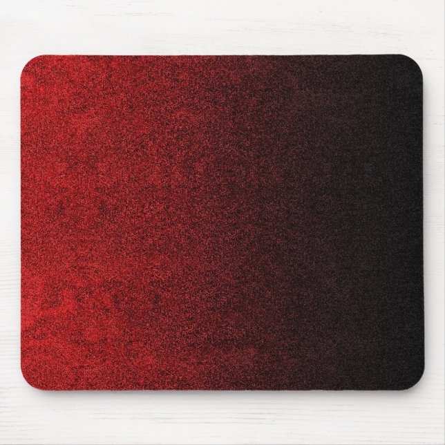 Falln Red & Black Glitter Gradient Mouse Pad (Front)