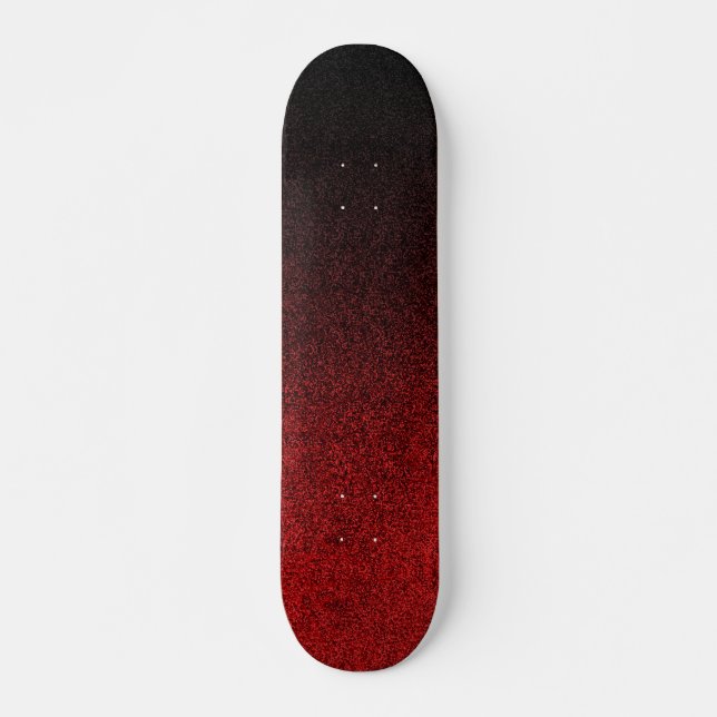 Falln Red & Black Glitter Gradient Skateboard (Front)