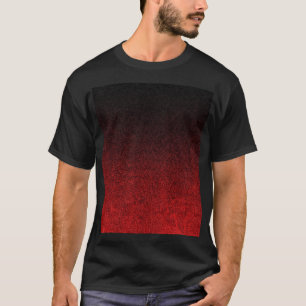 Falln Red & Black Glitter Gradient T-Shirt