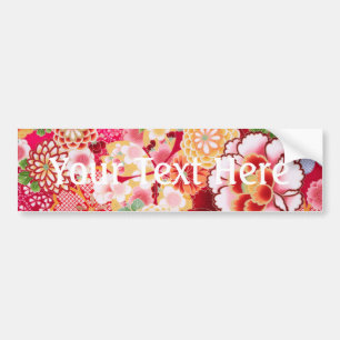 Falln Red Floral Burst Bumper Sticker