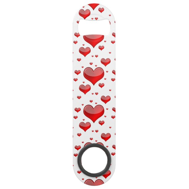 Falln Red Hearts (You Choose Background Colour!) Bar Key (Front)