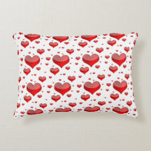 Falln Red Hearts (You Choose Background Colour!)