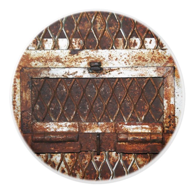 Falln Rusted Window Ceramic Knob (Front)