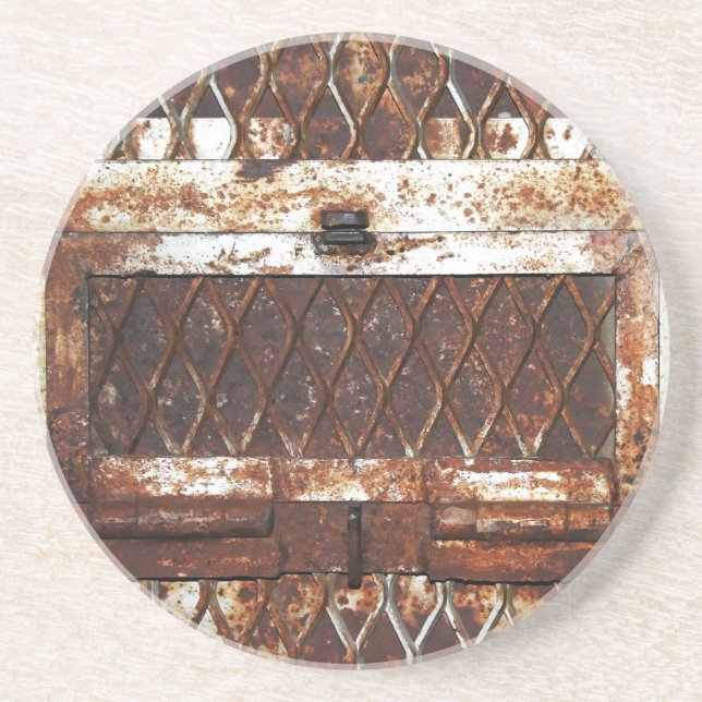 Falln Rusted Window Coaster (Front)