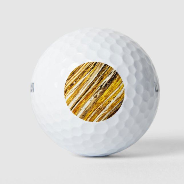 Falln Shimmering Gold Foil Golf Balls (Front)