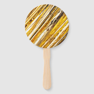 Falln Shimmering Gold Foil Hand Fan