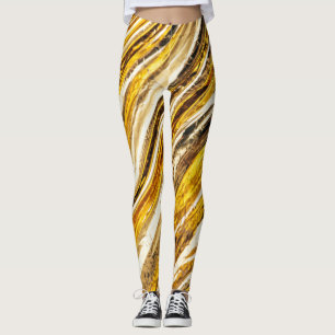 Falln Shimmering Gold Foil Leggings