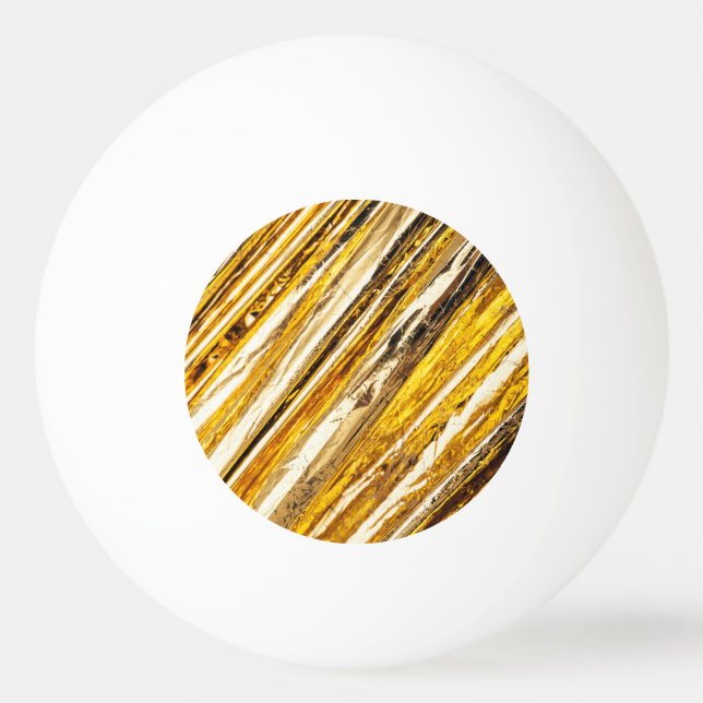 Falln Shimmering Gold Foil Ping Pong Ball (Front)