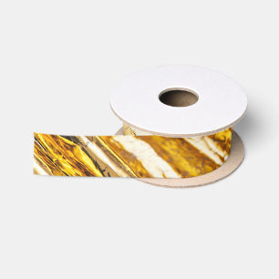 Falln Shimmering Gold Foil Satin Ribbon