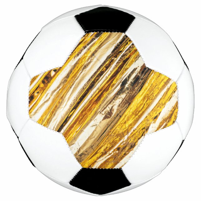 Falln Shimmering Gold Foil Soccer Ball (Front)