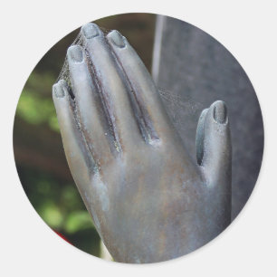 Falln Silent Prayer Classic Round Sticker