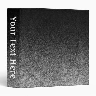 Falln Silver & Black Glitter Gradient Binder
