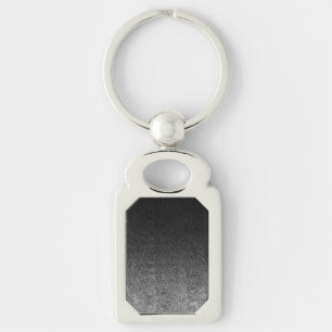 Falln Silver & Black Glitter Gradient Keychain