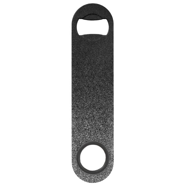 Falln Silver & Black Glitter Gradient Speed Bottle Opener (Front)