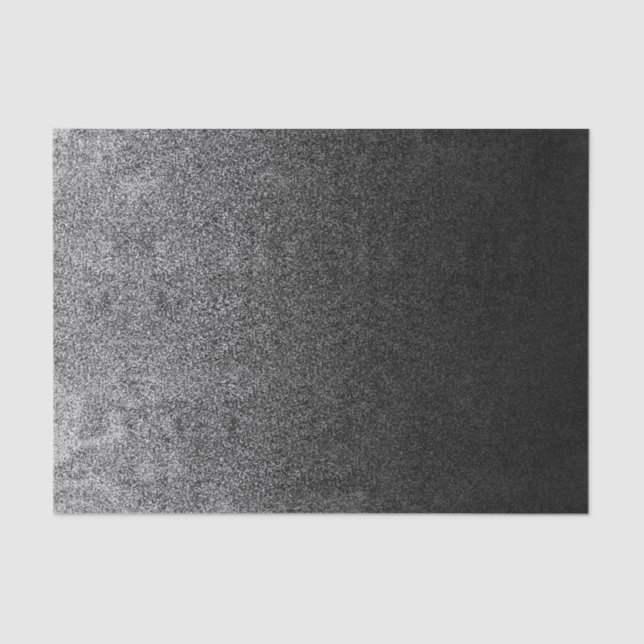 Falln Silver & Black Glitter Gradient Tissue Paper (Front)