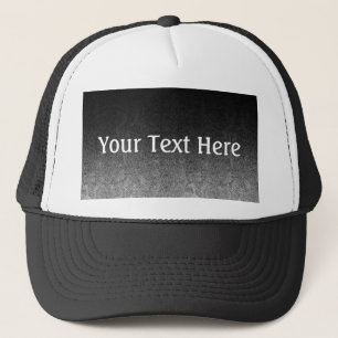 Falln Silver & Black Glitter Gradient Trucker Hat