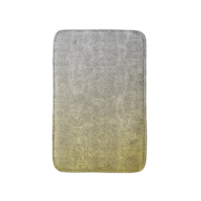 Falln Silver & Gold Glitter Gradient Bath Mat (Front Vertical)