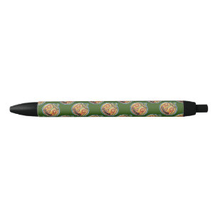 Falln Spooky Pumpkin Vintage Halloweenies Black Ink Pen