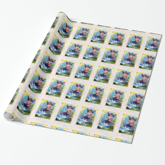 Falln Spring Time Fairy Wrapping Paper (Unrolled)