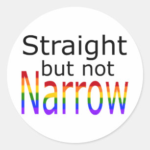Falln Straight But Not Narrow (black text) Classic Round Sticker