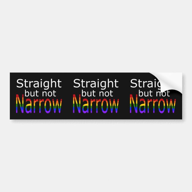 Falln Straight But Not Narrow (white text) Bumper Sticker (Front)