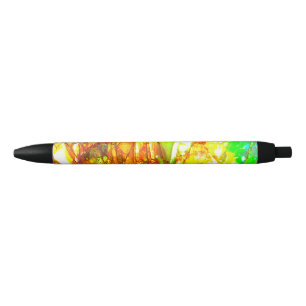 Falln Sunset Ammolite Black Ink Pen
