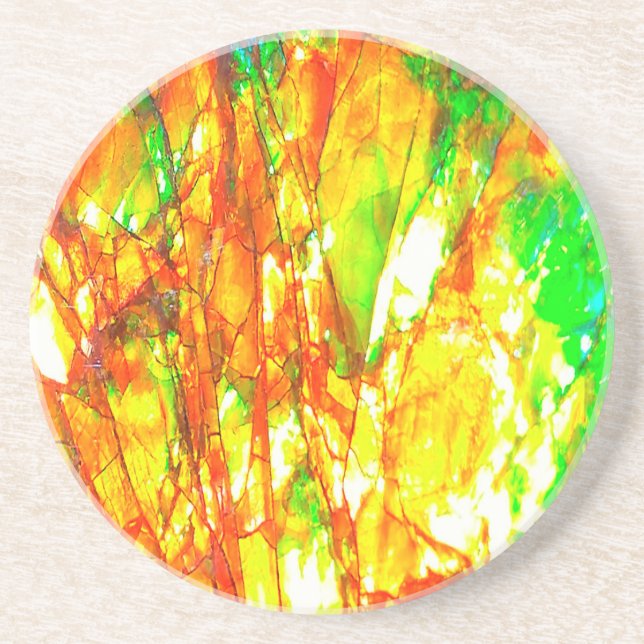 Falln Sunset Ammolite Coaster (Front)