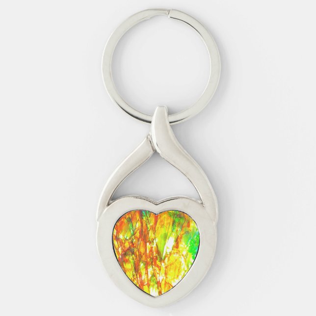 Falln Sunset Ammolite Keychain (Front)
