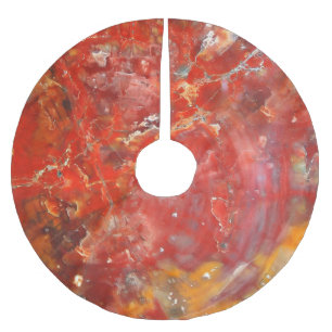 Falln Sunset Splatter Stones Brushed Polyester Tree Skirt