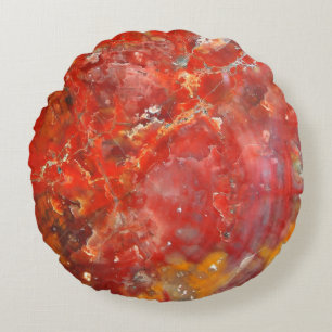 Falln Sunset Splatter Stones Round Pillow