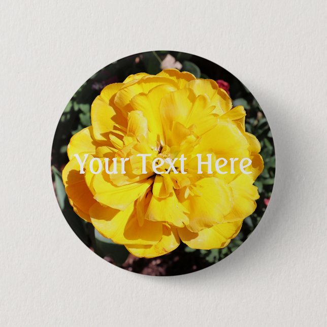Falln Sunshine Floral 2 Inch Round Button (Front)