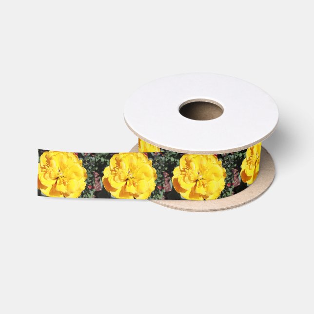 Falln Sunshine Floral Satin Ribbon (Spool)