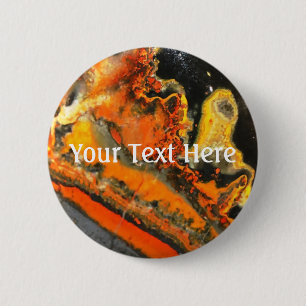 Falln Swirled Orange Stones 2 Inch Round Button