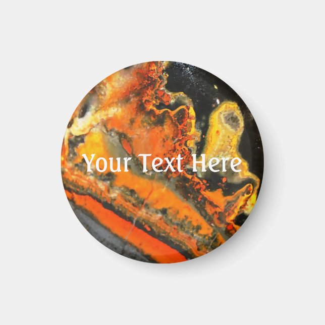 Falln Swirled Orange Stones Magnet (Front)