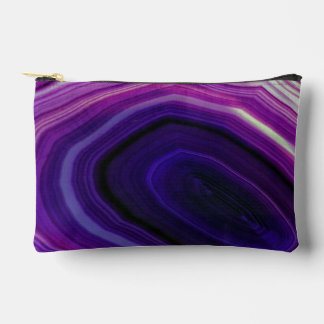 Falln Swirled Purple Geode Accessory Pouch