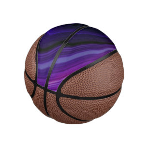 Falln Swirled Purple Geode Mini Basketball