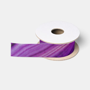 Falln Swirled Purple Geode Satin Ribbon