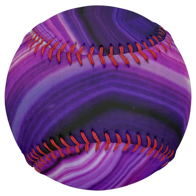 Falln Swirled Purple Geode Softball (Front)