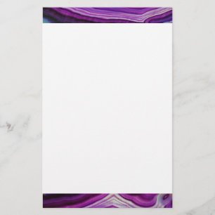 Falln Swirled Purple Geode Stationery