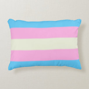 Falln Transgender Pride Flag Accent Pillow