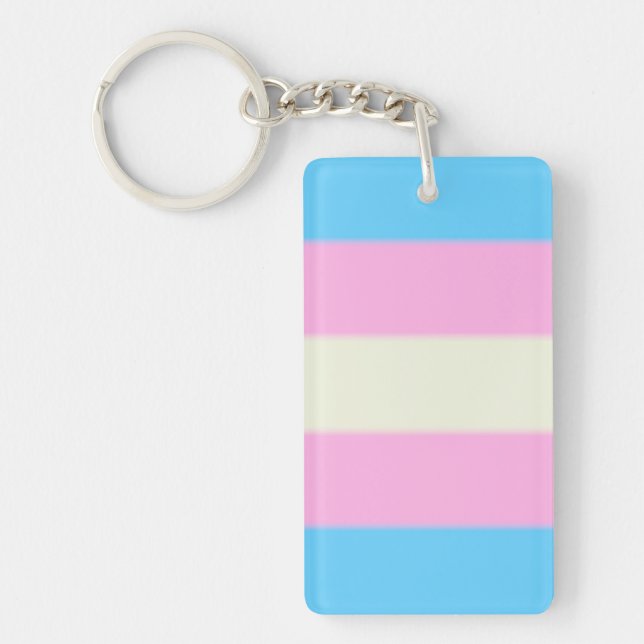 Falln Transgender Pride Flag Keychain (Front)