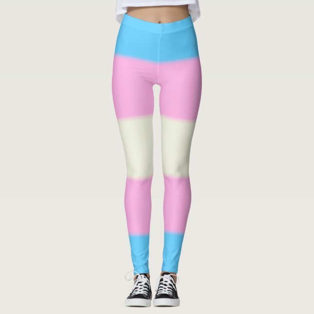 Falln Transgender Pride Flag Leggings (Front)