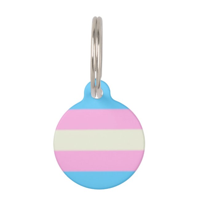 Falln Transgender Pride Flag Pet Tag (Front)
