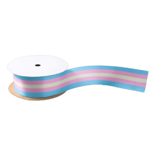 Falln Transgender Pride Flag Satin Ribbon